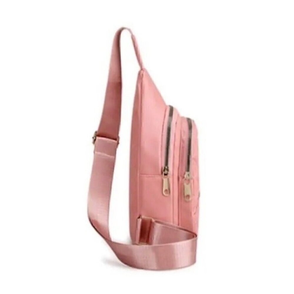 Women's Crossbody Shoulder Bag Sling Bags Chest Fanny Packs Backpack Pink - Picture 5 of 13